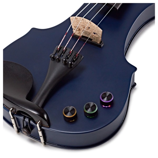 Electric Violin With FX by Gear4music, Navy Blue