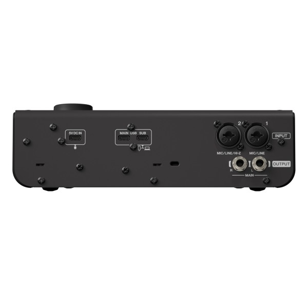 Yamaha URX22 USB Streaming Mixer, Black - Rear