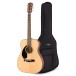 Fender CD-60S Left Handed Acoustic, Natural with Gig Bag or Case, Build Your Own Bundle
