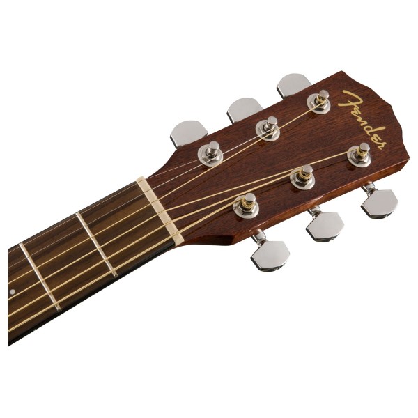 Fender CD-60S Left Handed Acoustic, Natural with Gig Bag or Case, Build Your Own Bundle - guitar - headstock