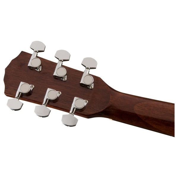 Fender CD-60S Left Handed Acoustic, Natural with Gig Bag or Case, Build Your Own Bundle - guitar - back of headstock