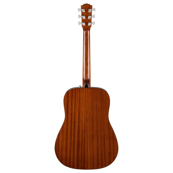 Fender CD-60S Left Handed Acoustic, Natural with Gig Bag or Case, Build Your Own Bundle - guitar - back