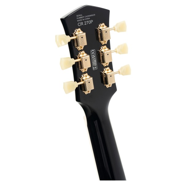 Cort CR270 P90, Black - back of headstock