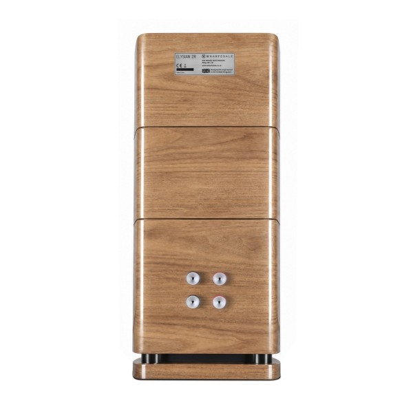 Wharfedale Elysian 2R 3 Way Standmount Speaker (pair), Piano Walnut rear 