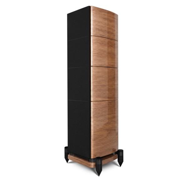 Wharfedale Elysian 3R 3 Way Floorstanding Speaker (pair), Piano Walnut - left grille 