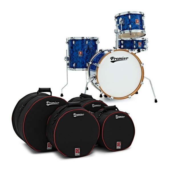 Premier Artist Heritage 16" 4pc Shell Pack, Blue Pearl & Soft Case Set