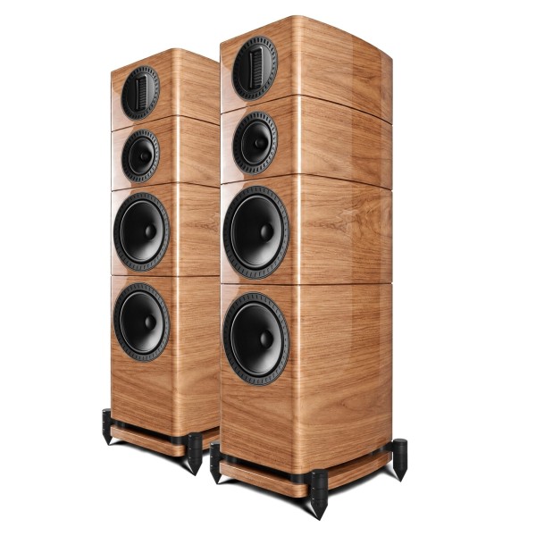 Wharfedale Elysian 4R 3 Way Floorstanding Speaker (pair), Piano Walnut - main