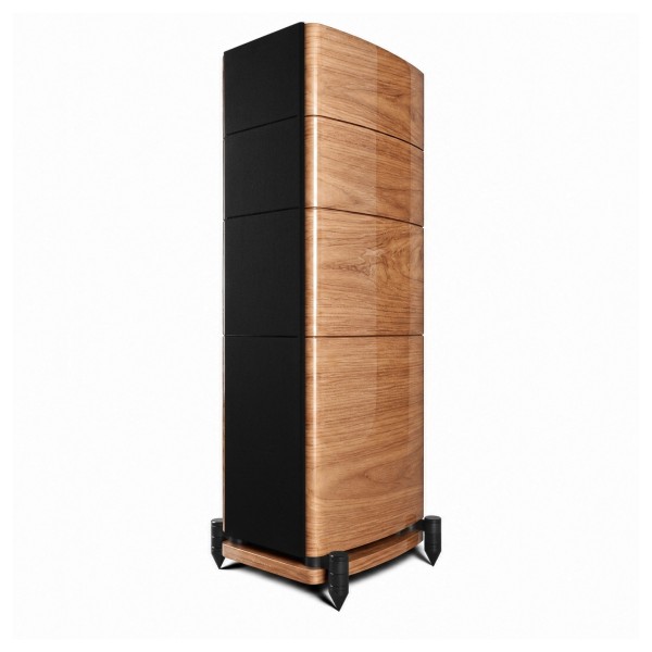 Wharfedale Elysian 4R 3 Way Floorstanding Speaker (pair), Piano Walnut - left 