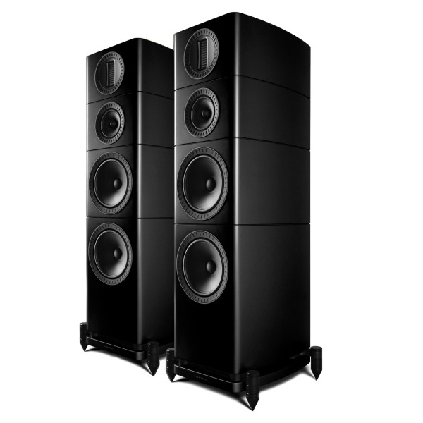 Wharfedale Elysian 4R 3 Way Floorstanding Speaker (pair), Matt Black - mai n