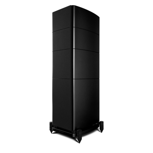 Wharfedale Elysian 4R 3 Way Floorstanding Speaker (pair), Matt Black left grille 