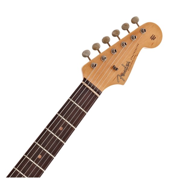 Fender Custom Shop '62 Stratocaster Relic, Aged Olympic White - headstock