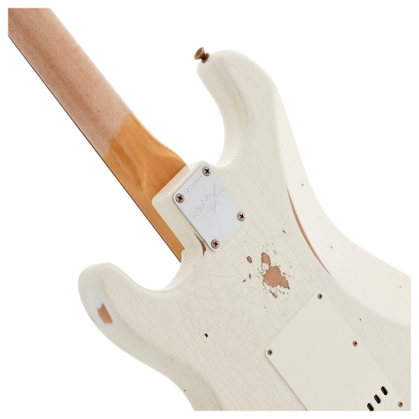 Fender Custom Shop '62 Stratocaster Relic, Aged Olympic White - neck joint