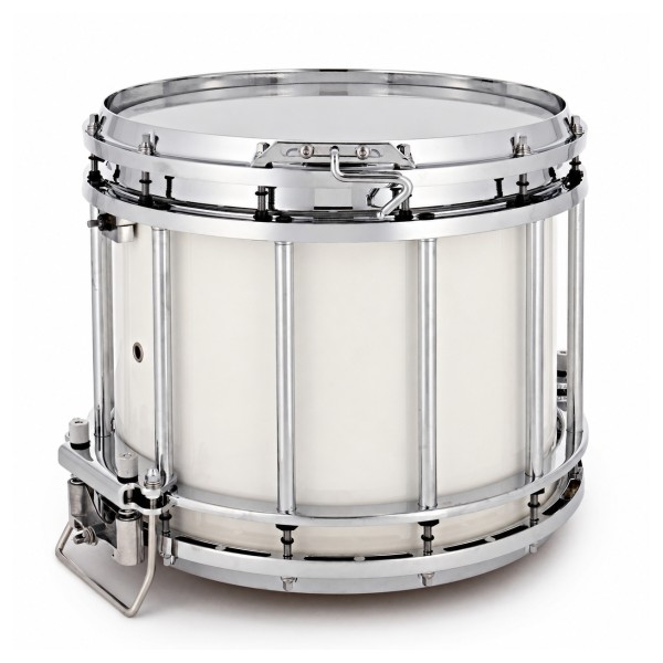 Premier Marching HTS 800 14" x 12" Snare Drum, Chrome, Ivory White