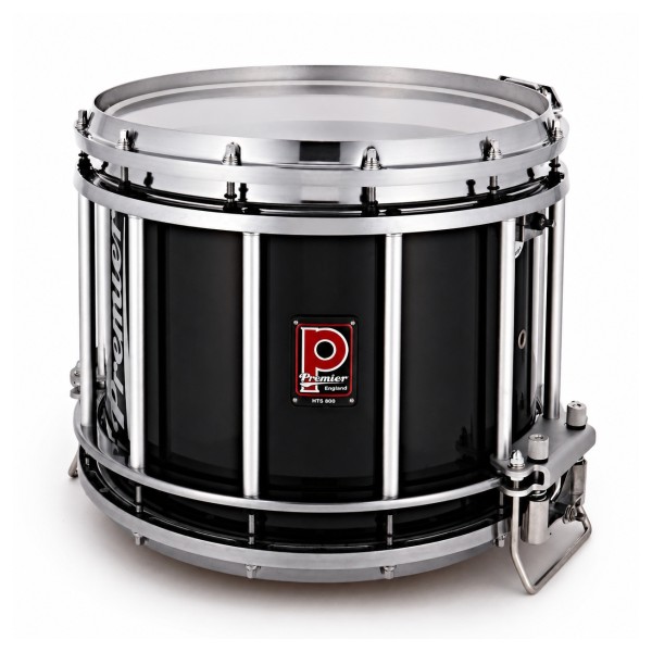 Premier Marching HTS 800 14" x 12" Snare Drum, Polished Aluminium, Ebony Black