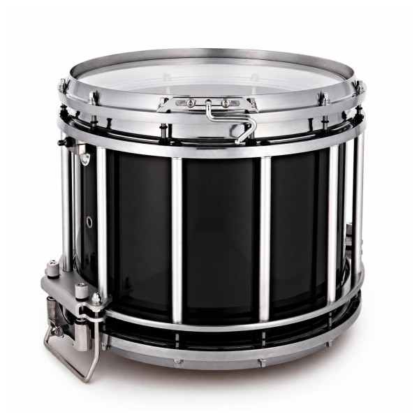 Premier Marching HTS 800 14" x 12" Snare Drum, Polished Aluminium, Ebony Black