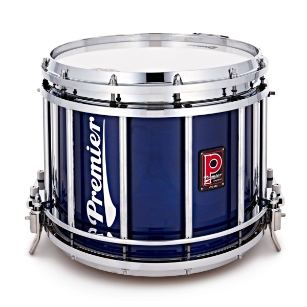 Premier Marching HTS 800 14" x 12" Snare Drum, Chrome, Sapphire