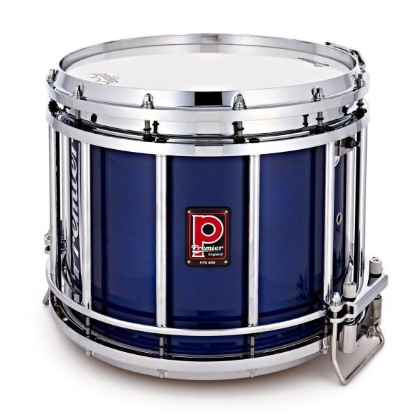Premier Marching HTS 800 14" x 12" Snare Drum, Chrome, Sapphire