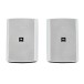 JBL Stage XD-5 Outdoor Speaker (Pair), White - Front view, grilles attached