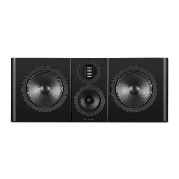 Wharfedale Elysian CR 3 Way Centre Channel Speaker, Matt Black - front 