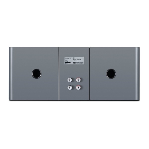 Wharfedale Elysian CR 3 Way Centre Channel Speaker, Lunar Grey rea r