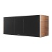 Wharfedale Elysian CR 3 Way Centre Channel Speaker, Piano Walnut - left grille 