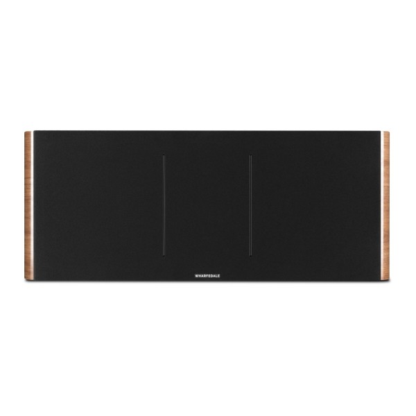 Wharfedale Elysian CR 3 Way Centre Channel Speaker, Piano Walnut - front grille 