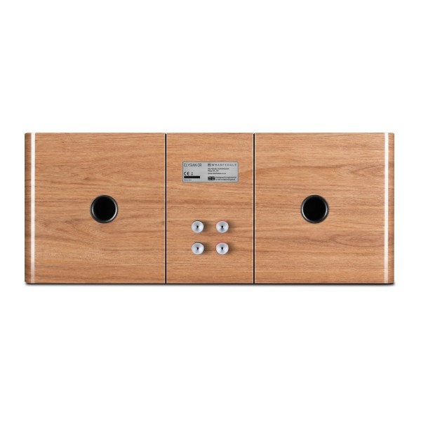 Wharfedale Elysian CR 3 Way Centre Channel Speaker, Piano Walnut - rear 