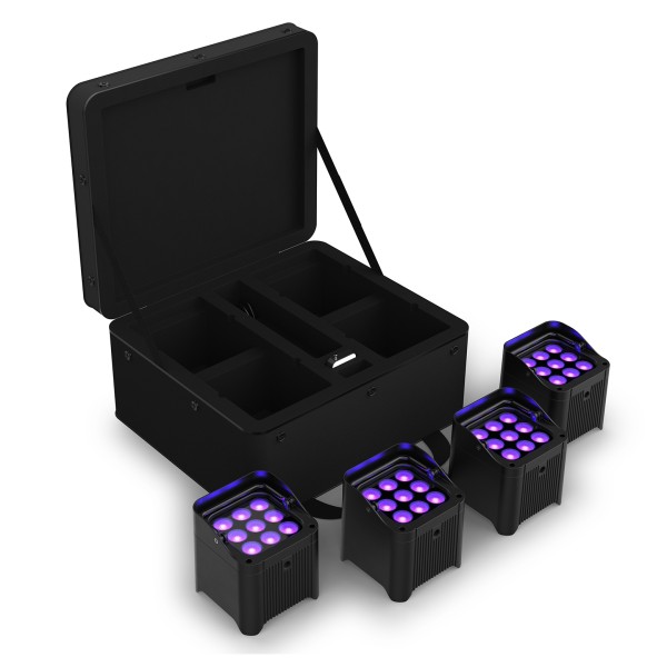 Chauvet DJ Freedom Par H9 IP Wireless Battery LED Uplight Kit (4 Pack)