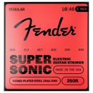 Fender SuperSonic 250R Guitar Strings, Nickel-Plated Steel, Ball End, Gauges .010-.046 (3-Pack)