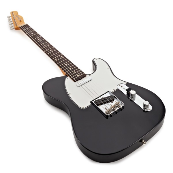 Fender Custom Shop 1961 Telecaster DLX Closet Classic, 3A Rosewood Fingerboard, Black - angled shot