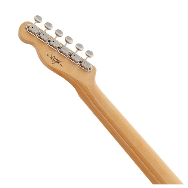 Fender Custom Shop 2026 Collection Time Machine Series '66 Telecaster LCC, Aged Lake Placid Blue - back of headstock