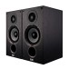ELAC Debut B5.2 Bookshelf Speaker (Pair), Black Ash - Angled view