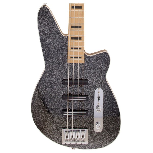Reverend Guitars Triad Bass, Black Sparkle - body