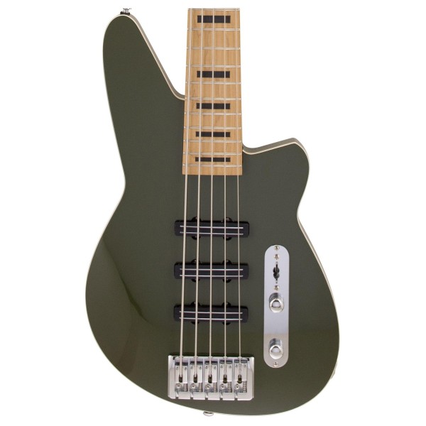 Reverend Guitars Triad 5 Bass, Army Green - body