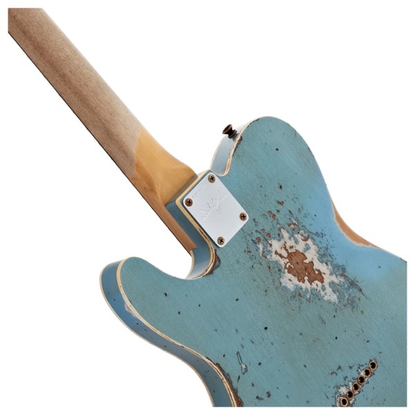 Fender Custom Shop '60 Telecaster Custom Heavy Relic RW, Super Faded Aged Lake Placid Blue - neck joint