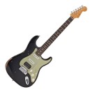 Fender Custom Shop Custom Deluxe HB S-1 Strat Relic with Closet Classic Hardware 3A RW, Black