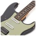 Fender Custom Shop Custom Deluxe HB S-1 Strat Relic with Closet Classic Hardware 3A RW, Black - upper frets