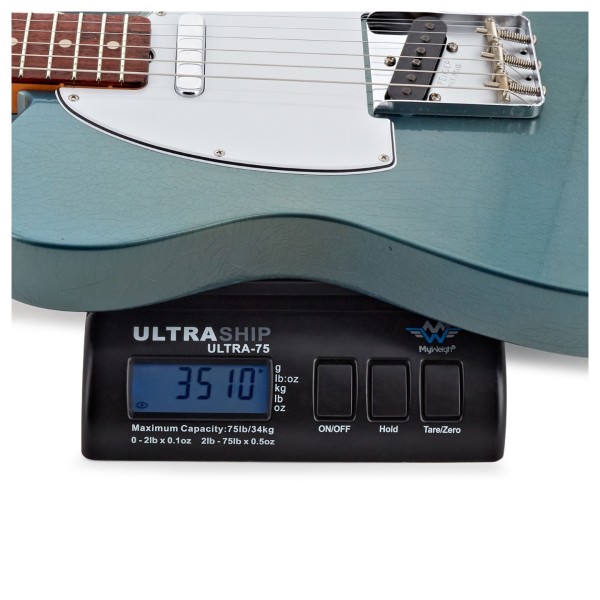 Fender Custom Shop '61 Telecaster DLX Closet Classic 3A RW Fingerboard, Super Aged Lake Placid Blue - weight shot