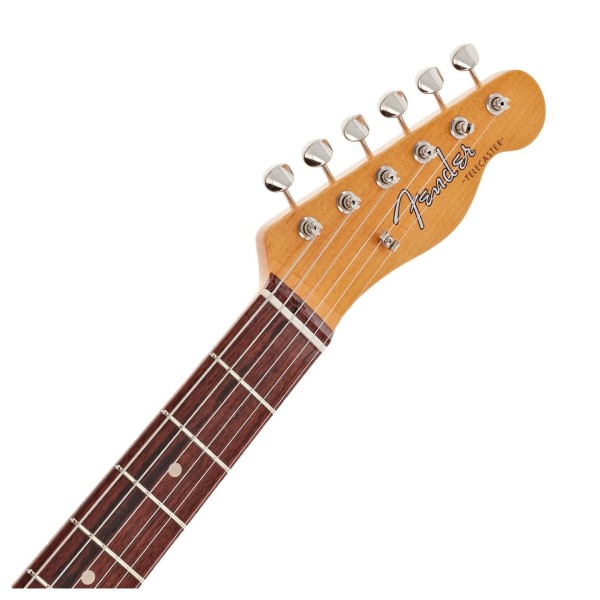 Fender Custom Shop '61 Telecaster DLX Closet Classic 3A RW Fingerboard, Super Aged Lake Placid Blue - headstock