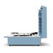 Victrola Re-Spin Suitcase Record Player, Light Blue - Side