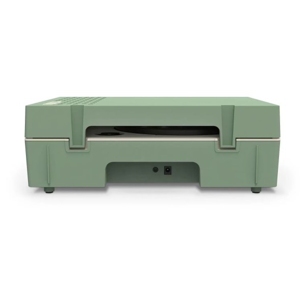 Victrola Re-Spin Suitcase Bluetooth Record Player, Basil Green - Angled