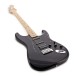Fender Limited Edition Standard Stratocaster HSS, Maple Fingerboard, Black Pickguard, Black - angled shot