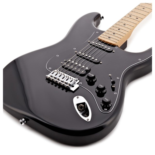 Fender Limited Edition Standard Stratocaster HSS, Maple Fingerboard, Black Pickguard, Black - body