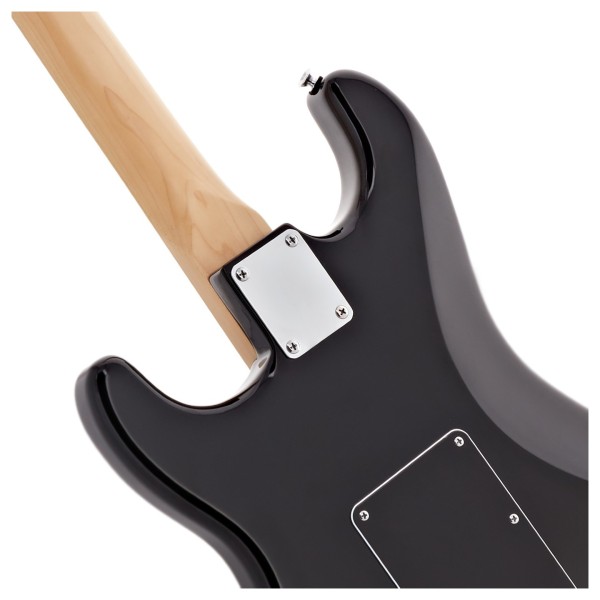 Fender Limited Edition Standard Stratocaster HSS, Maple Fingerboard, Black Pickguard, Black - neck joint
