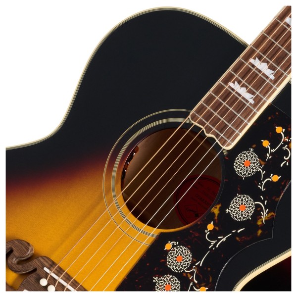 Epiphone 1957 SJ-200 Reissue, Vintage Sunburst - soundhole 