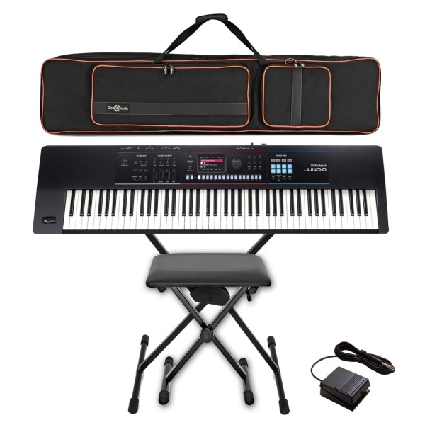 Roland Juno D-8 88 Key Portable Synthesizer Bundle - Full Package