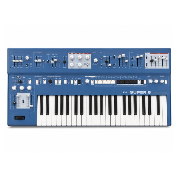 UDO Audio Super 6 – 49-key, 12-Voice Binaural Analogue-Hybrid Synthesizer.