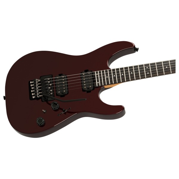 Charvel Pro-Mod Plus Dinky DK24 HH FR EB, Ebony Fingerboard, Crimson Eclipse - body