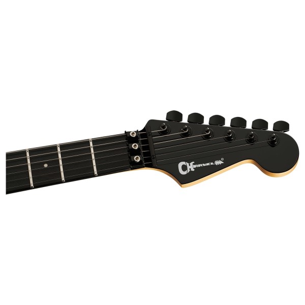 Charvel Pro-Mod Plus Dinky DK24 HH FR QM EB, Ebony Fingerboard, Cloaked Emerald Green - headstock