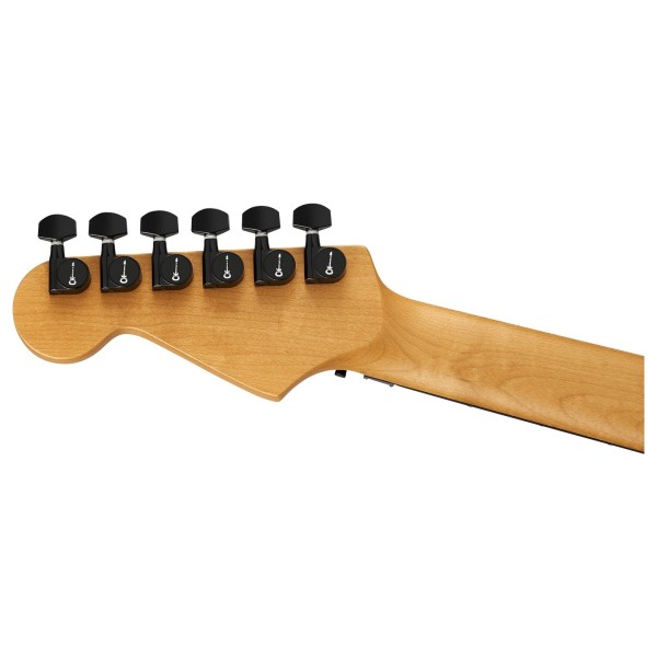 Charvel Pro-Mod Plus Dinky DK24 HH FR QM EB, Ebony Fingerboard, Cloaked Emerald Green - back of headstock